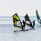 Siluetas en la playa