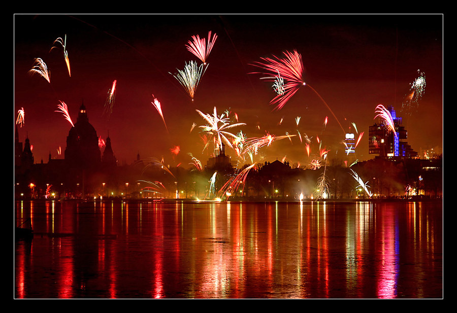 Silvester 2003/04 am Maschsee in Hannover Reload Foto & Bild kunstfotografie & kultur