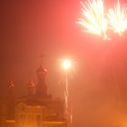 Silvester 2007 auf der Mathildenhöhe im Nebel