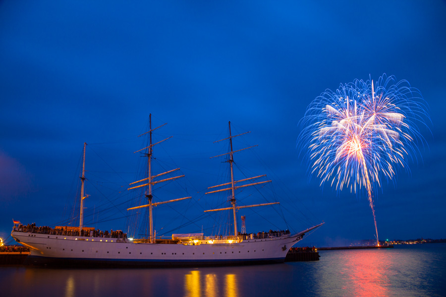 Silvester 2013 an der Gorch Fock in Stralsund