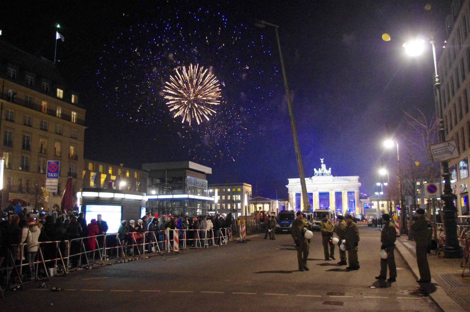 Silvester am Brandenburger Tor in Berlin
