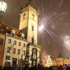 Silvester in Prag 2014/15 an der Altstädter Astronomische Uhr Prager Rathausuhr