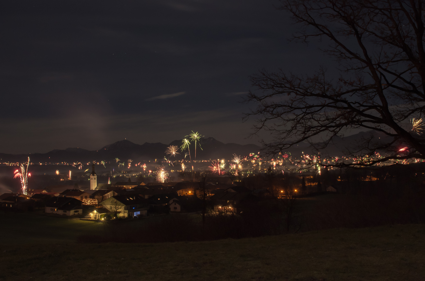 Silvesterfeuerwerk am Chiemsee