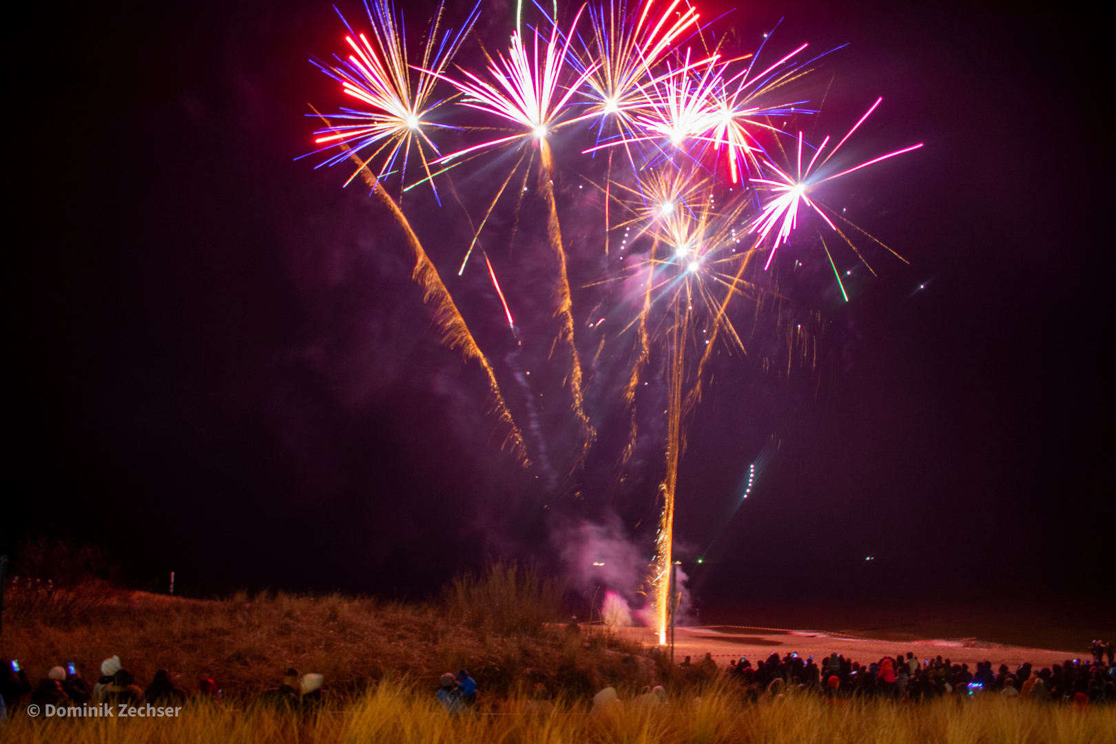 Silvesterfeuerwerk an der Koserower Seebrücke