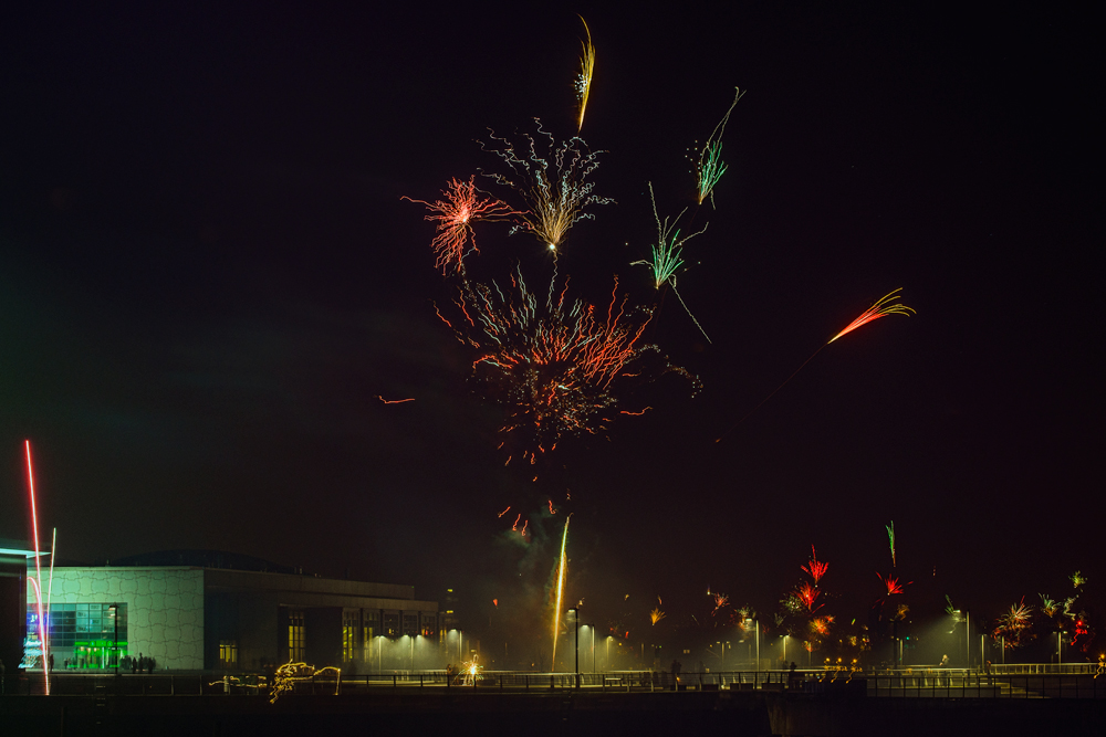 Silvesterfeuerwerk Bremen Waterfront, 4