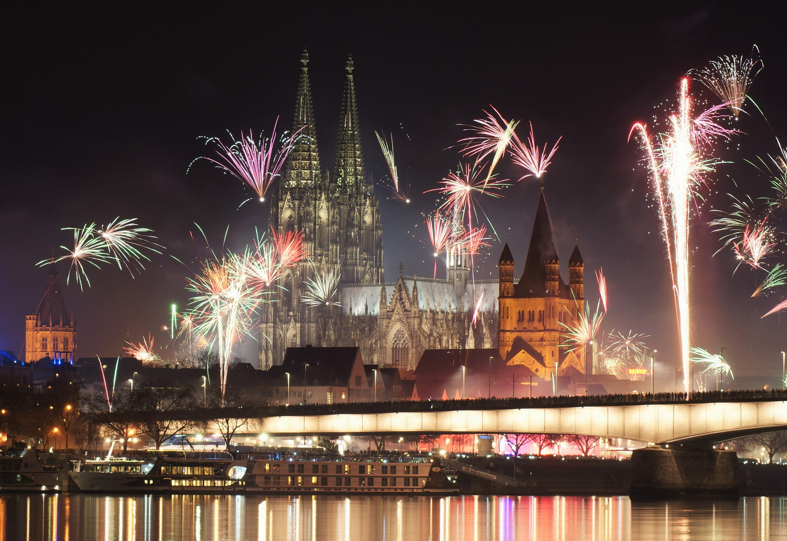 Silvesterfeuerwerk in Köln