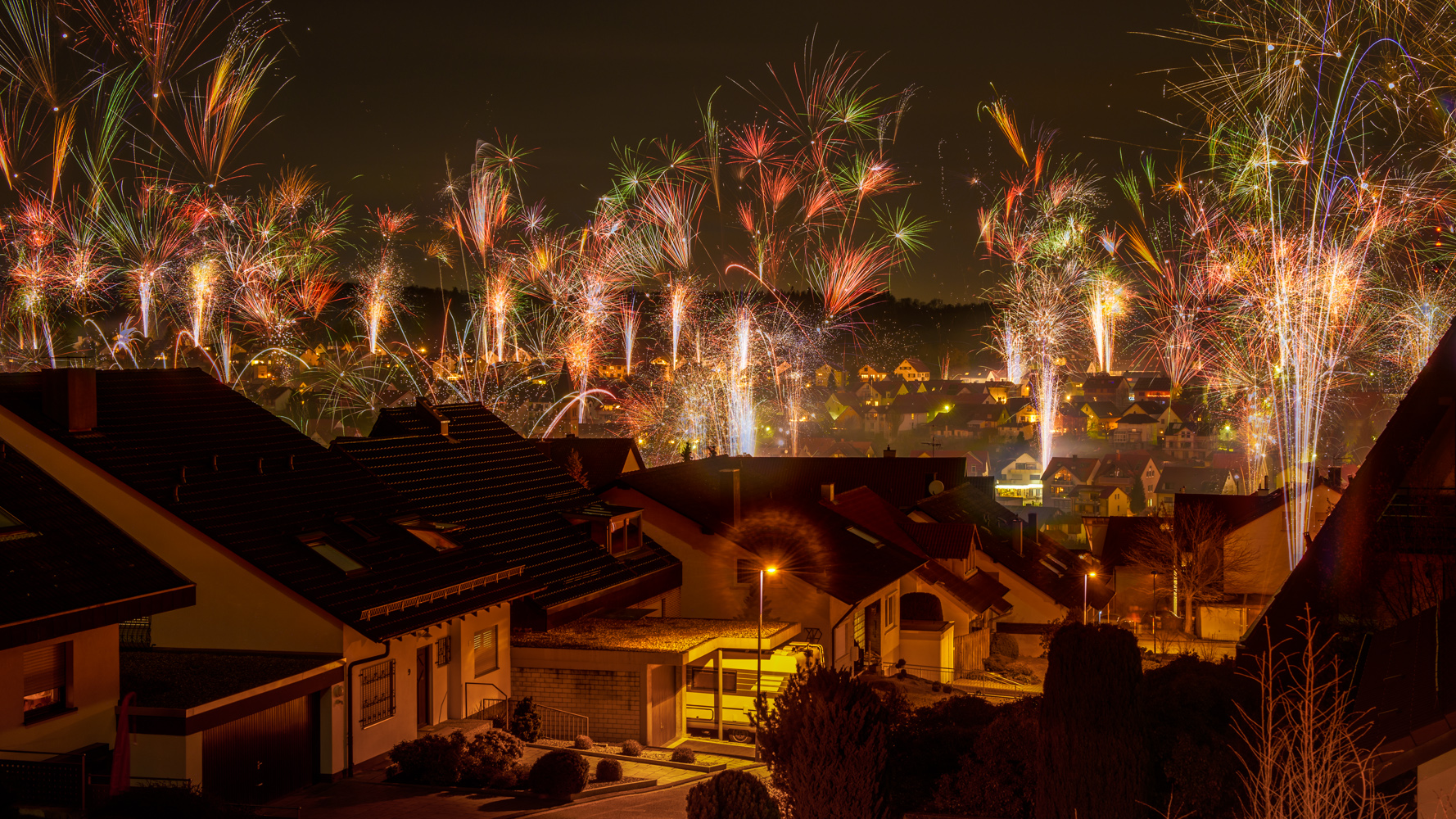 Silvesterfeuerwerk in Waldbronn