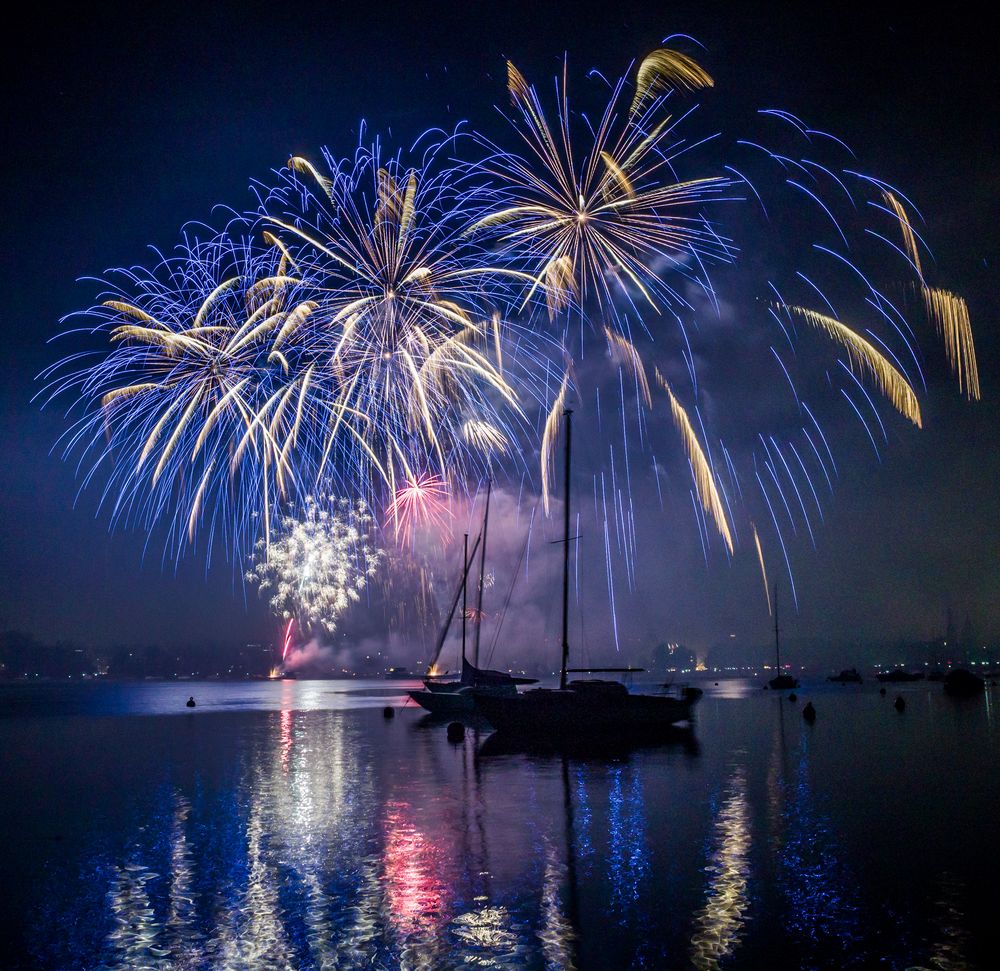 Silvesterfeuerwerk in Zürich (I) Foto &amp; Bild | kunstfotografie &amp; kultur