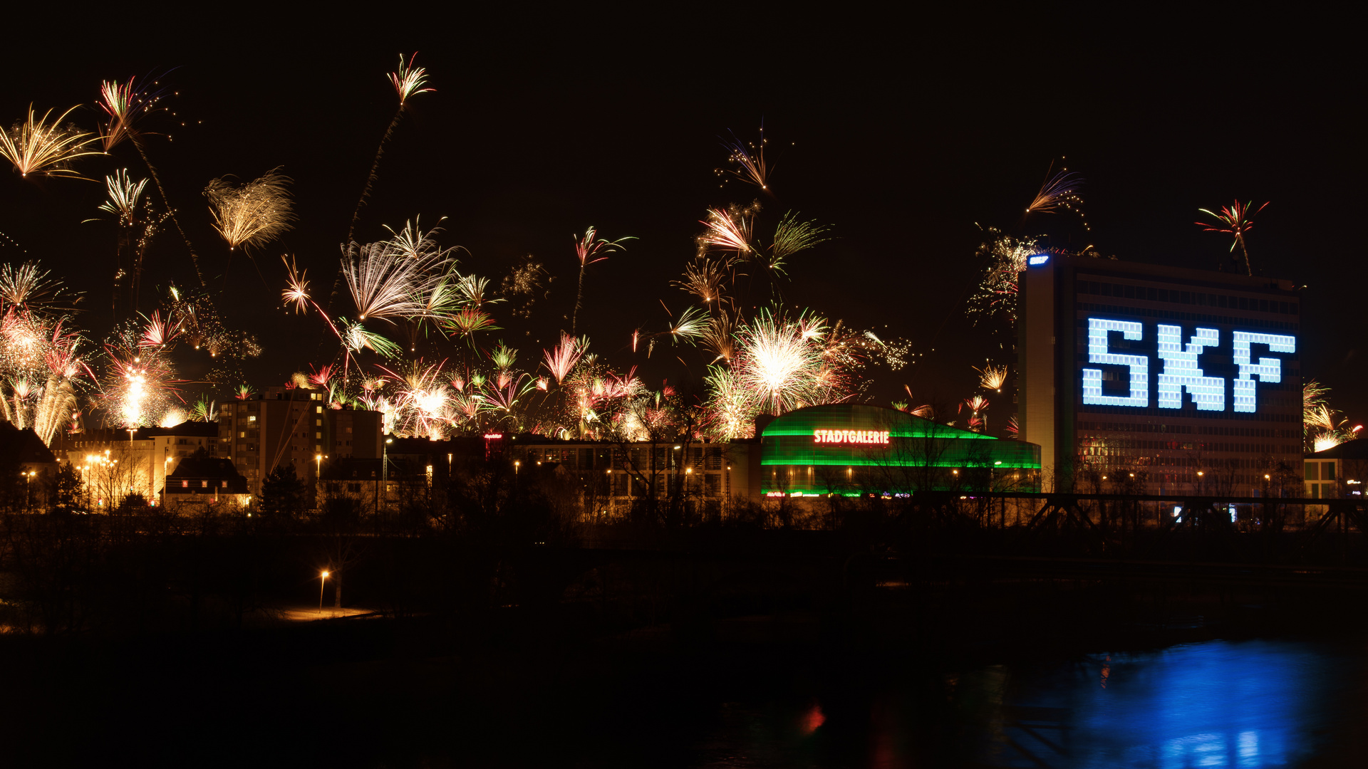 Silvesterfeuerwerk Schweinfurt 2017 / 2018