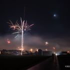 Silvesterfeuerwerk über dem Heimatort