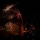 Silvesterfeuerwerk über Erbendorf