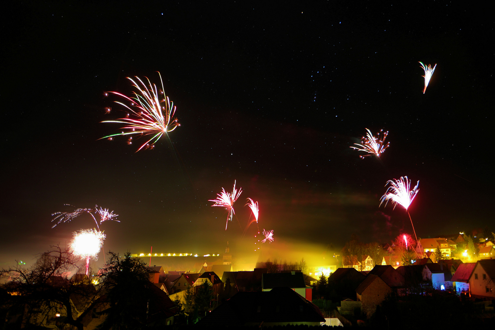 Silvesterfeuerwerk über Kefferhausen