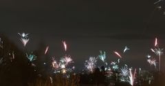 Silvesterfeuerwerk über Menden 2014