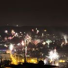 Silvesterfeuerwerk über Siegen