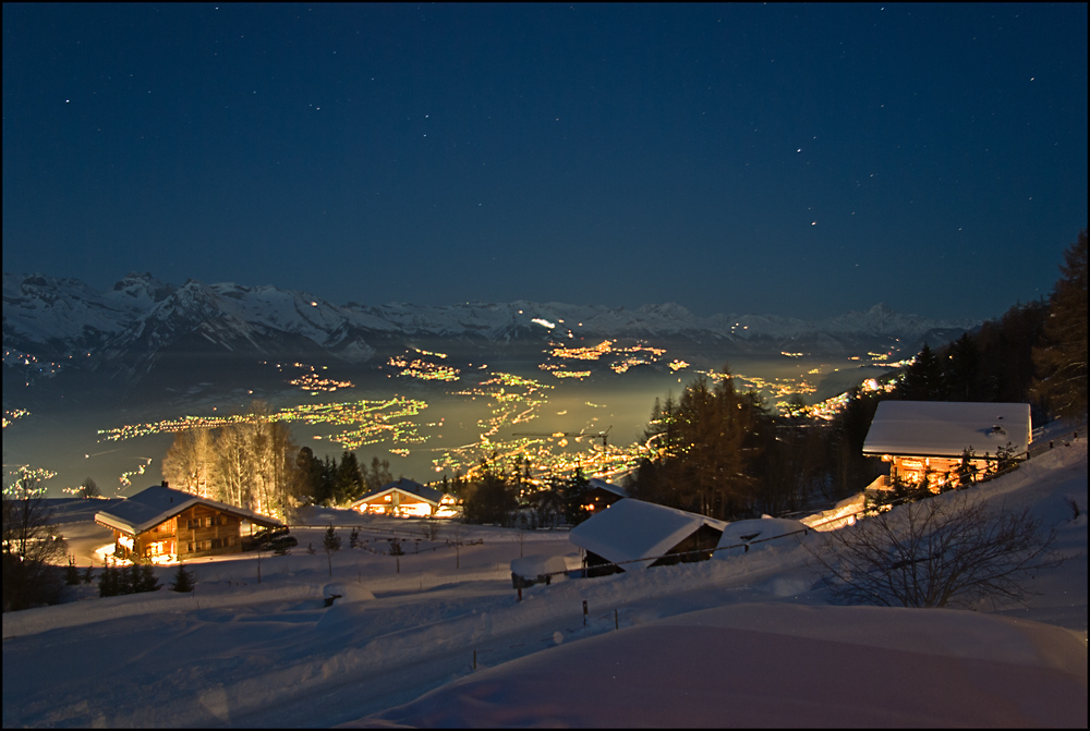 Silvesternacht in den Alpen Foto &amp; Bild | archiv, winterliche
