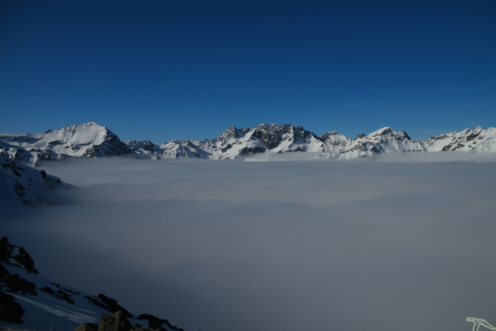 Silvretta majestätisch über den Wolken...