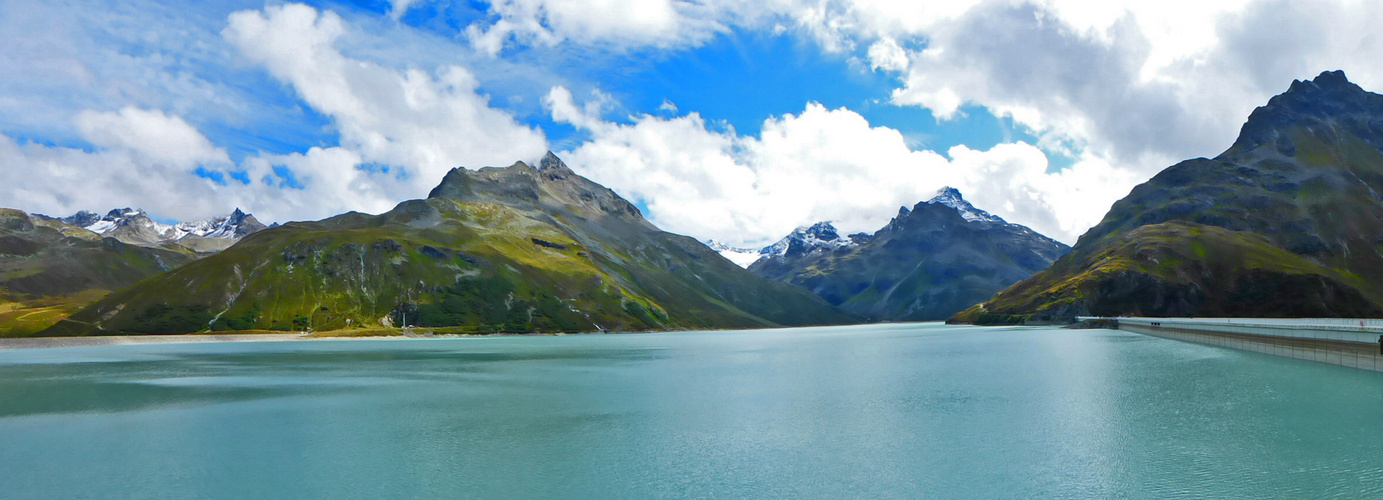 Silvrettasee am Fuß des Piz Buin