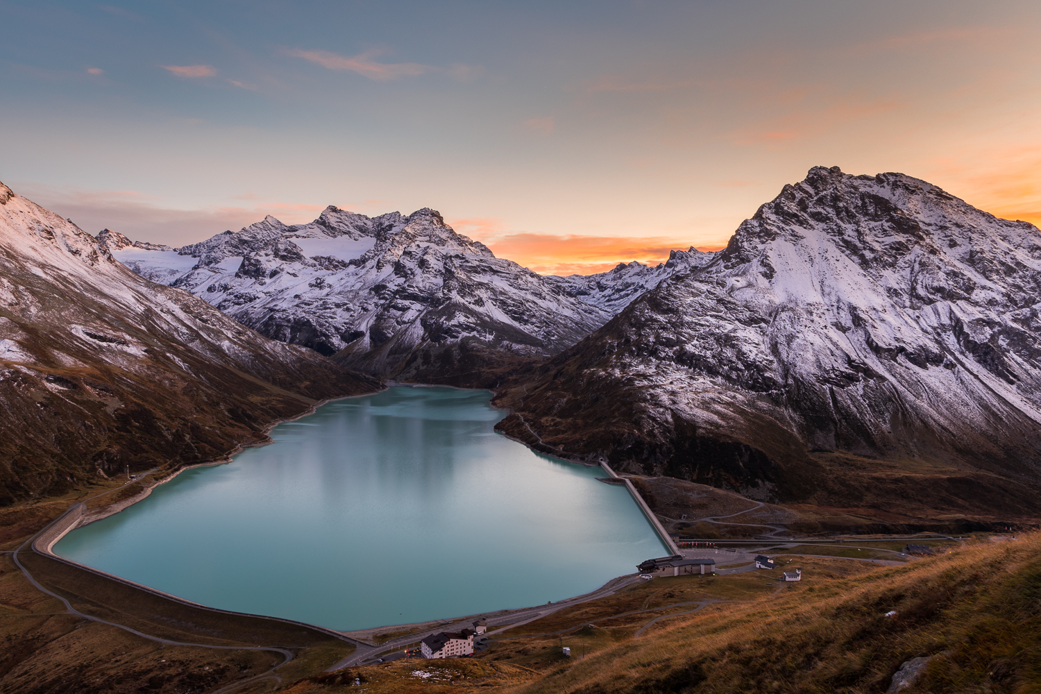 Silvrettastausee im Abendlicht