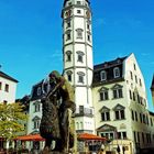 Simsonbrunnen vor dem Rathaus Gera 