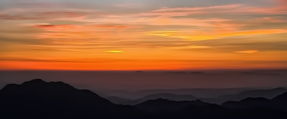 Sinai-Gebiet. Sonnenaufgang