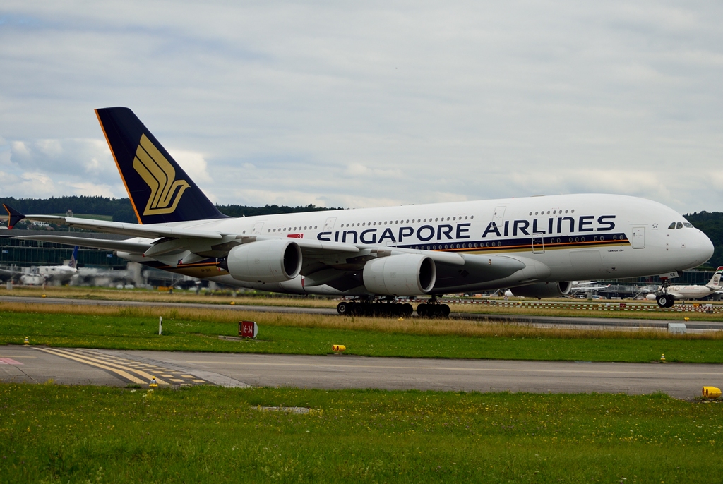 Singapore A380 beim take-off