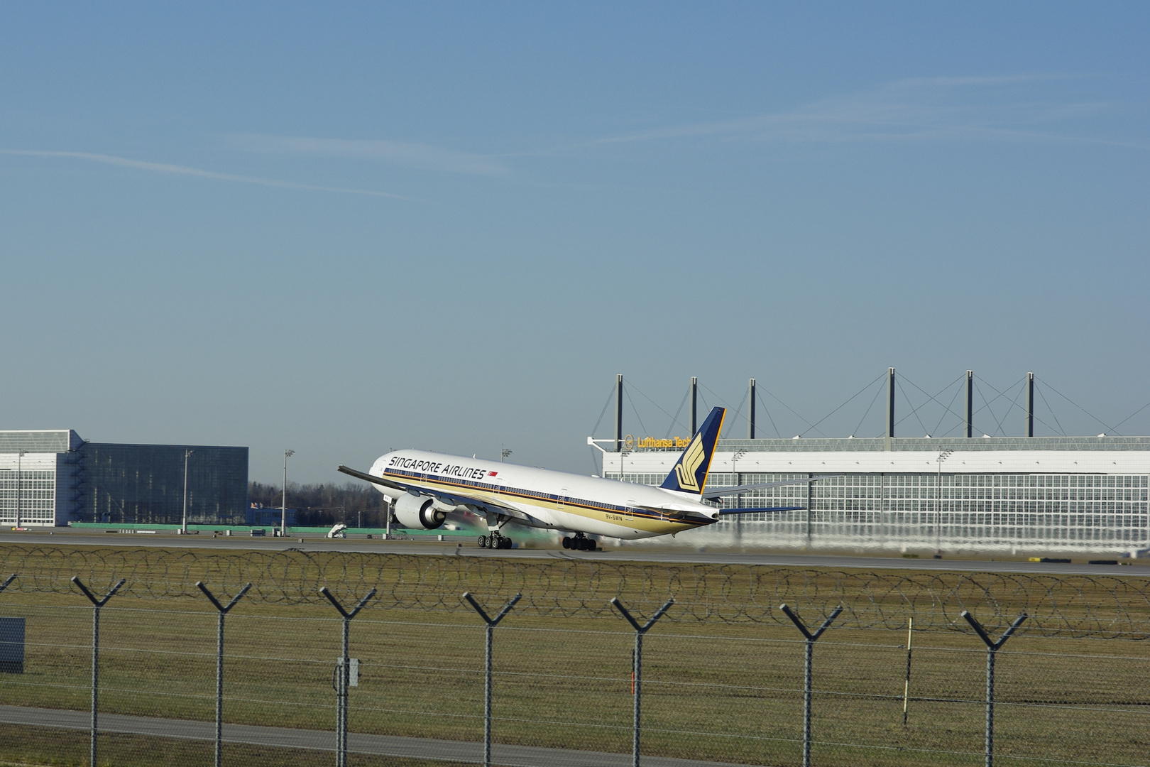 Singapore Airline hebt in München ab