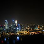 Singapore at night from Marina Bay Sands Hotel