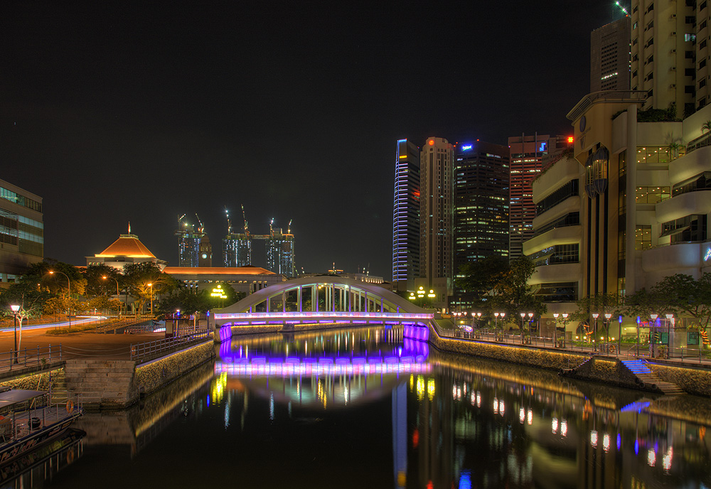 Singapore Boat Quay by night II