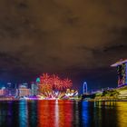 Singapore, Feuerwerk in der Marina Bay