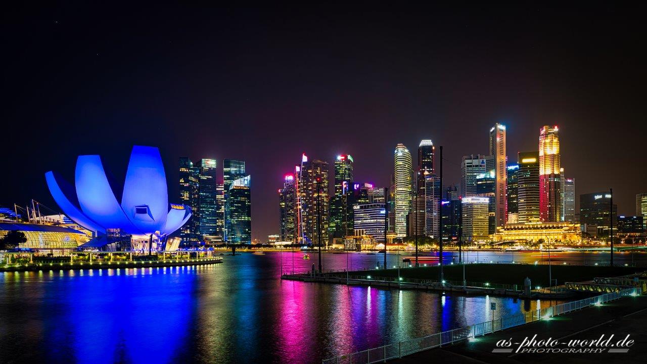 Singapore Panorama bei Nacht