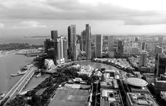 Singapore river, fotografiert aus dem Equinox - Swissotel The Stamford