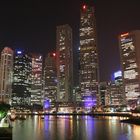 Singapore Skyline bei Nacht