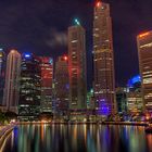 Singapore Skyline by Night