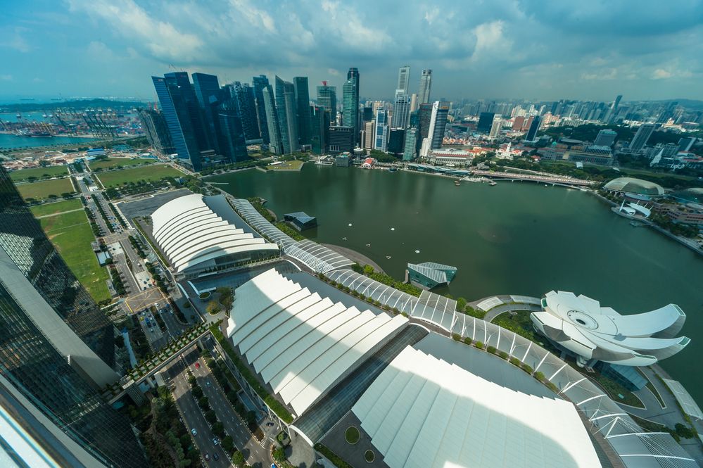 Singapur 2016 : Marina Bay Sands, von oben