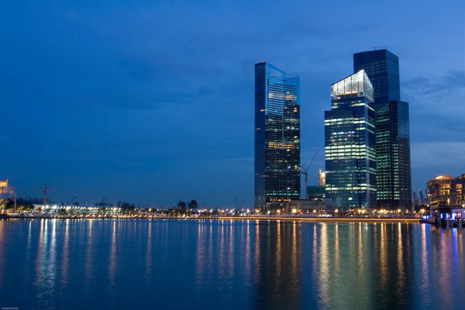 Singapur - Clifford Pier bei Nacht