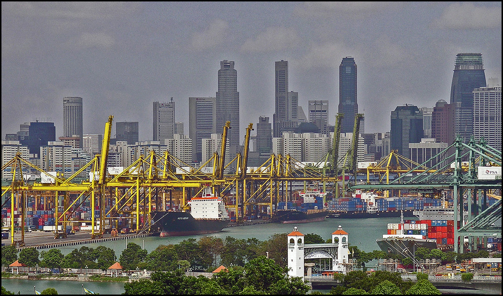 Singapur - Hafen & Skyline