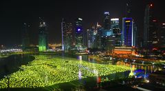 Singapur Hafen wenige Minuten vor Neujahr