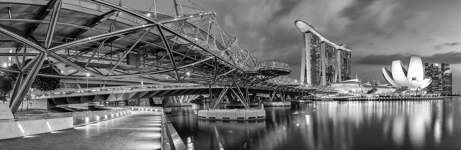 Singapur - Helix Bridge - Marina Bay