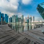 Singapur: Marina Bay mit Skyline