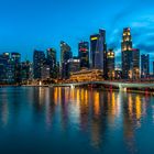 Singapur: Marina Bay und Skyline zur blauen Stunde #2