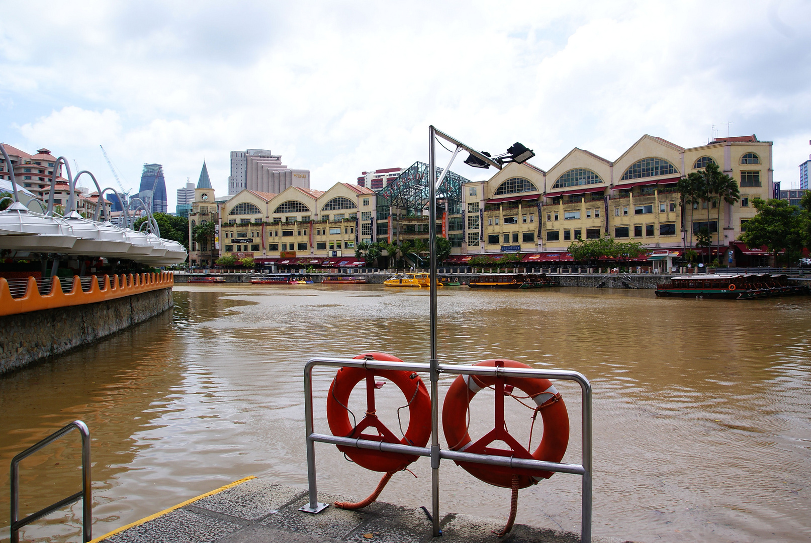 Singapur Riverside bei Tag