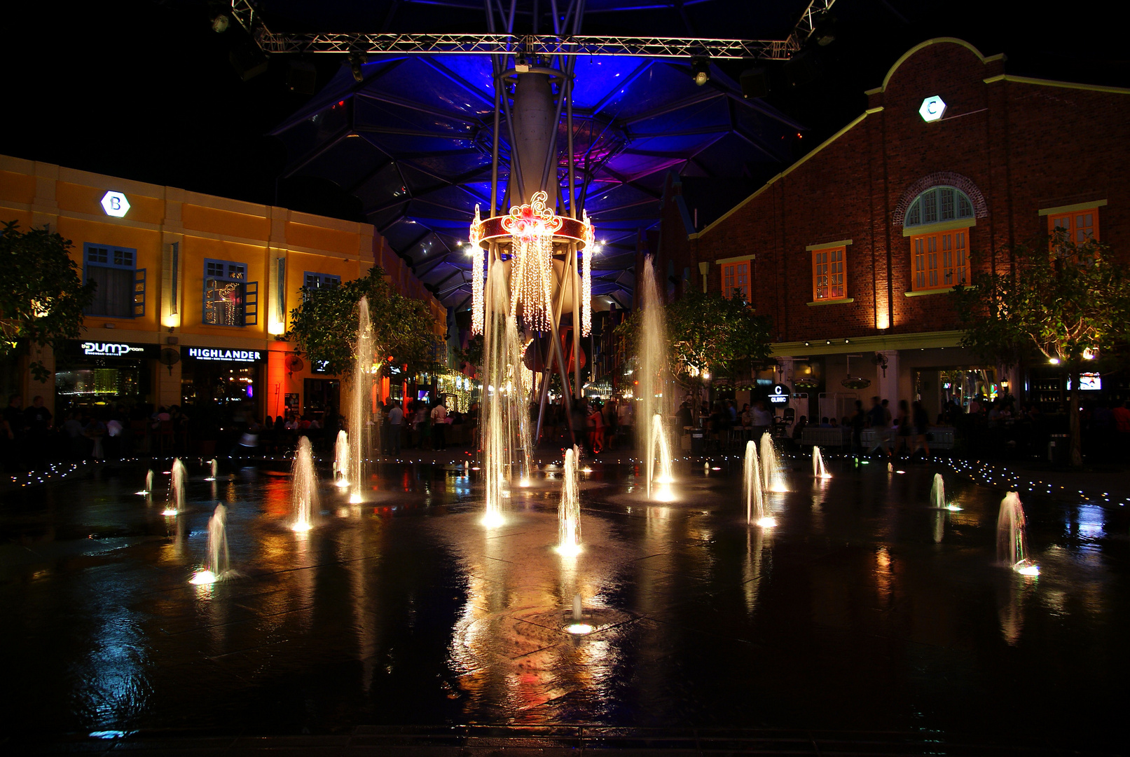 Singapur Riverside Wasserspiele