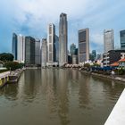 Singapur: Singapore River mit Finanzdistrikt