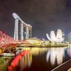 Singapur Skyline bei Nacht