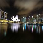 Singapur Skyline bei Nacht