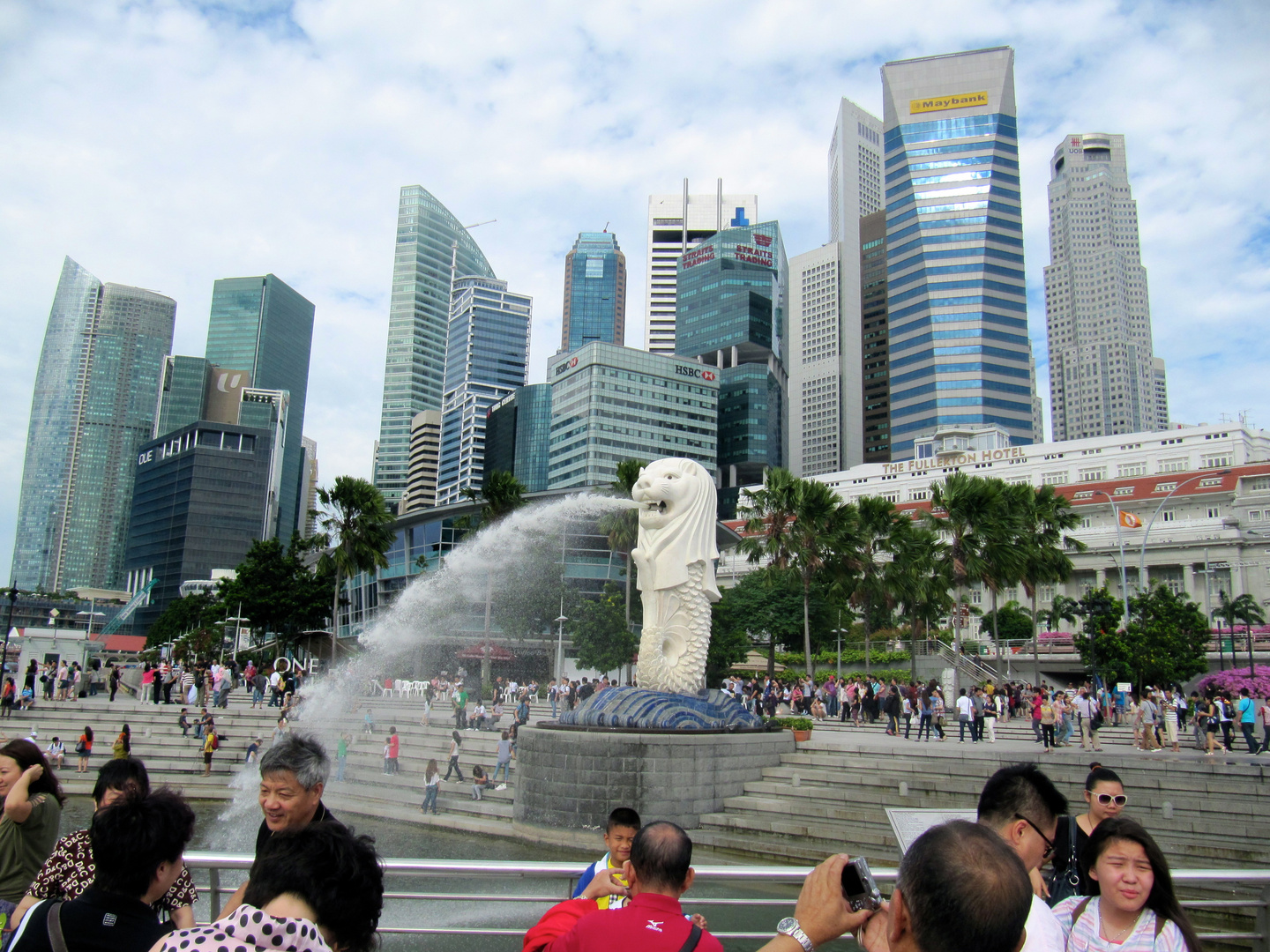 Singapur Skyline mit Merlion