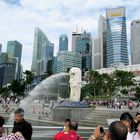 Singapur Skyline mit Merlion