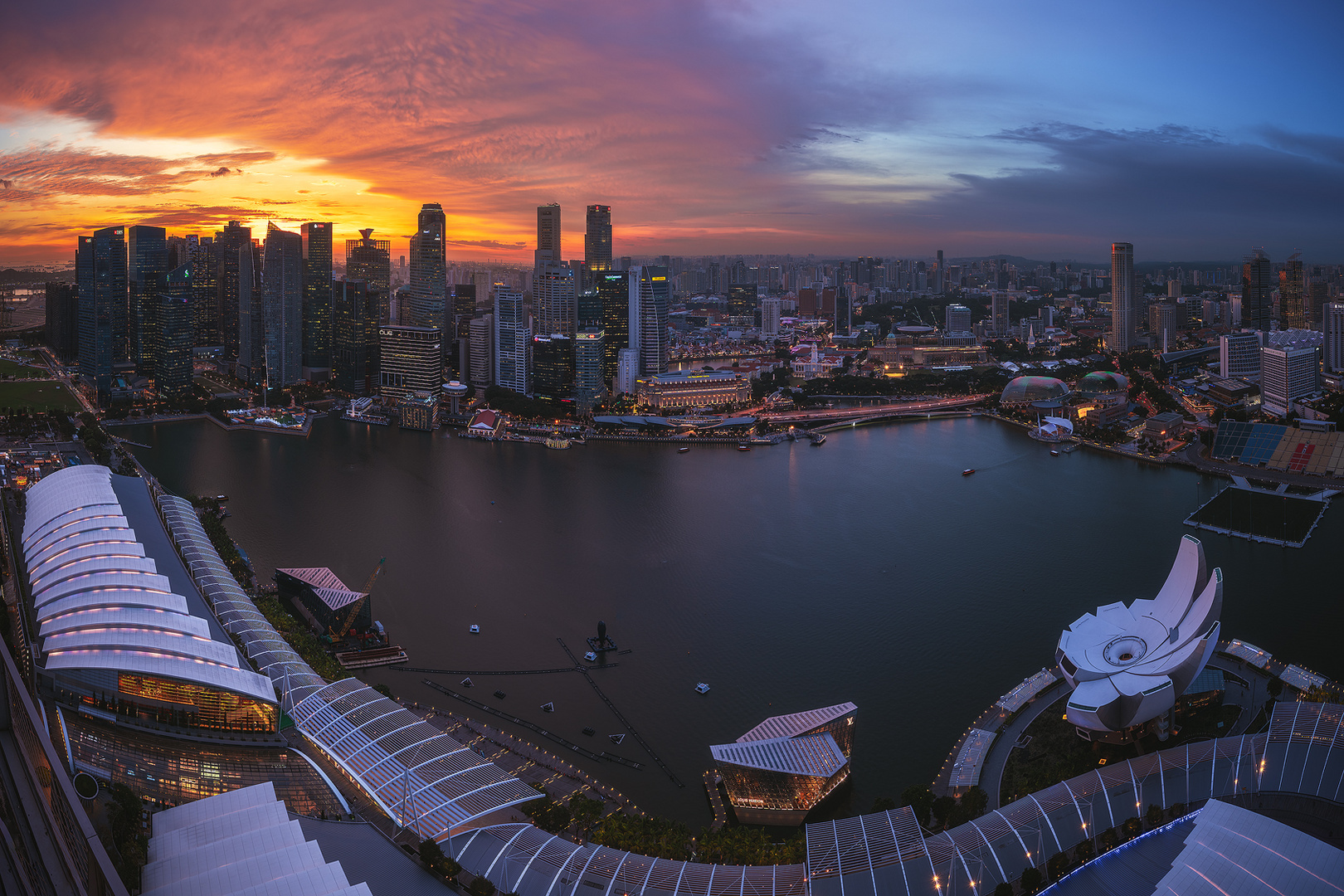 Singapur - Sunset Panorama