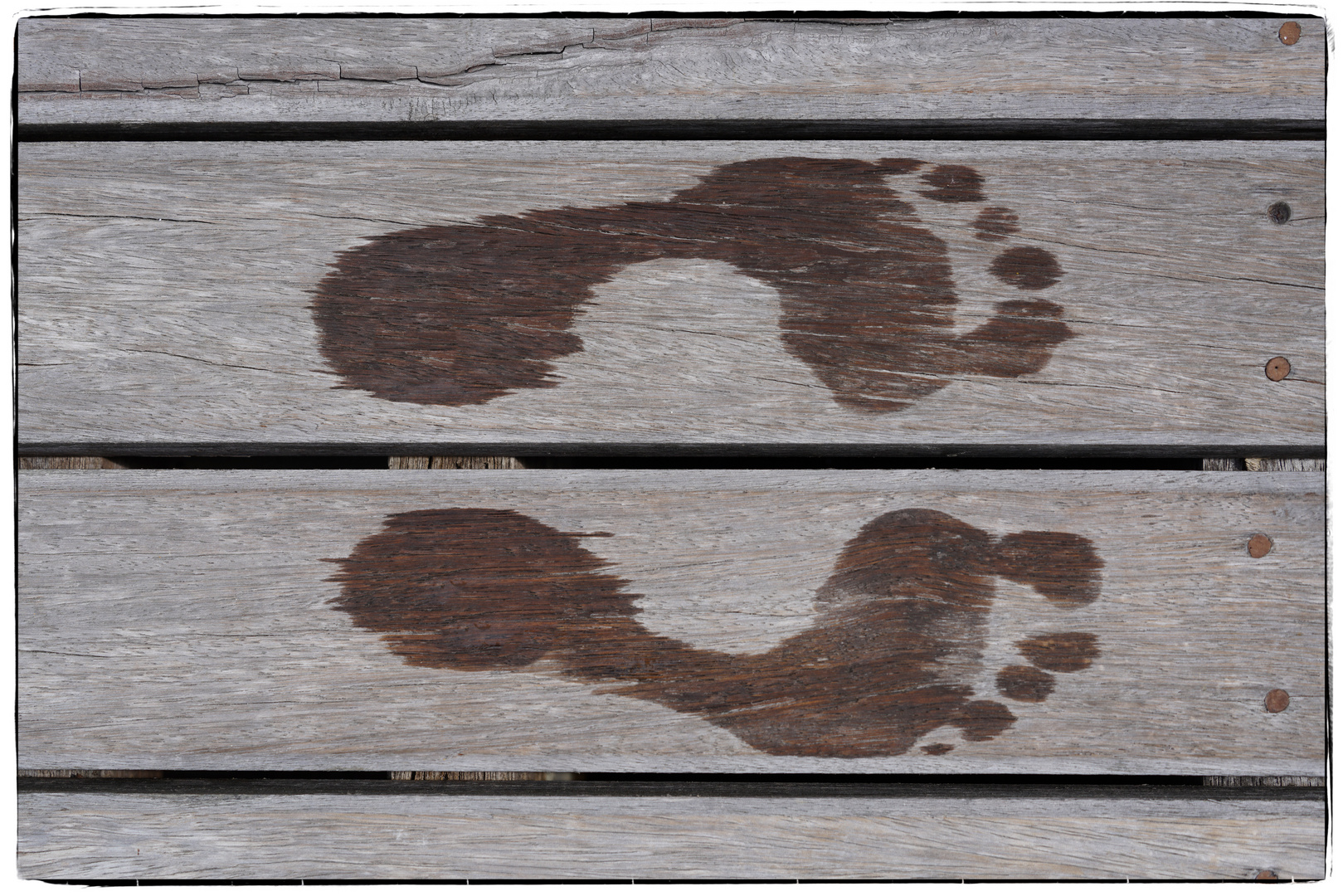 Single Footprint on the Deck