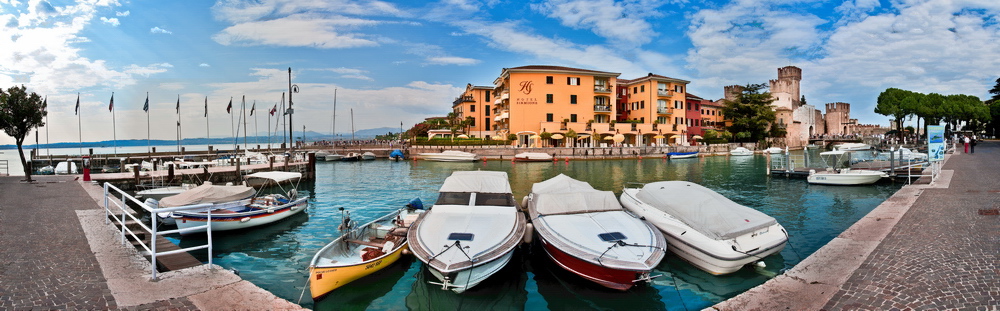 Sirmione Hafen Panorama